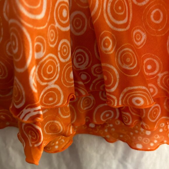 Medium Blouse Nomadic Traders orange & white - Picture 4 of 6
